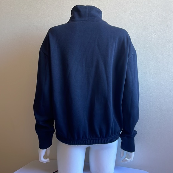 Tommy Hilfiger Women's Pine Logo Funnel Neck - Masters Navy Small - Picture 4 of 7